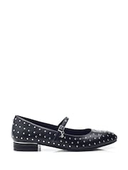 Moda in Pelle Eugeniee Studded Almond Toe Maryjane Black Shoes - Slika 1 iz 4