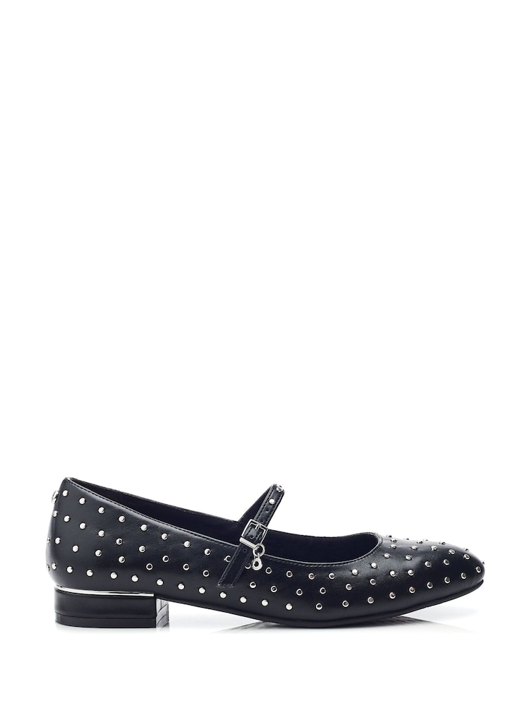 Moda in Pelle Eugeniee Studded Almond Toe Maryjane Black Shoes - Slika 1 iz 4 Moda in Pelle Eugeniee Studded Almond Toe Maryjane Black Shoes - Slika 1 iz 4
