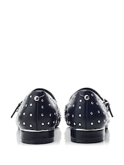 Moda in Pelle Eugeniee Studded Almond Toe Maryjane Black Shoes - Slika 3 iz 4