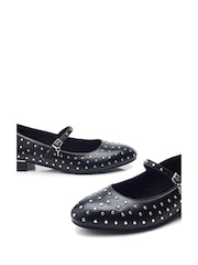 Moda in Pelle Eugeniee Studded Almond Toe Maryjane Black Shoes - Slika 4 iz 4