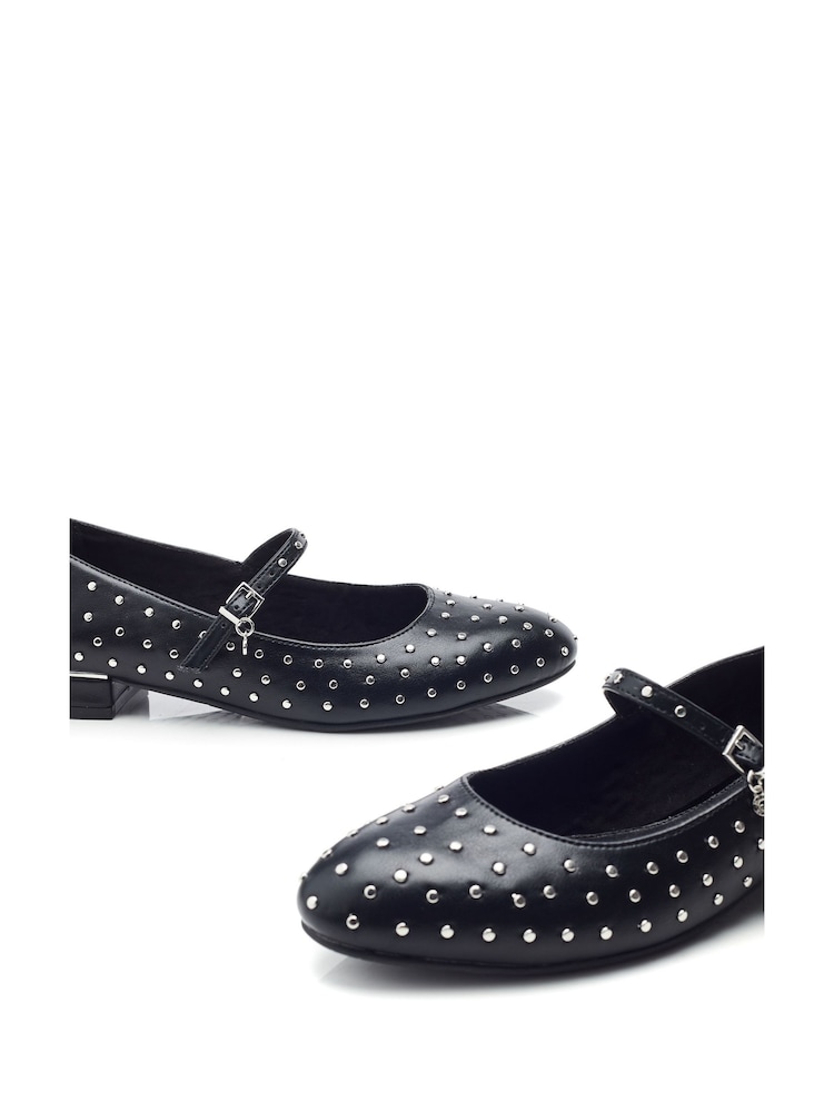 Moda in Pelle Eugeniee Studded Almond Toe Maryjane Black Shoes - Slika 4 iz 4 Moda in Pelle Eugeniee Studded Almond Toe Maryjane Black Shoes - Slika 4 iz 4