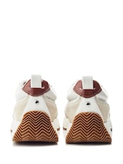 Blanco - Moda in Pelle Athenea Lace up Runner Leather Trainers - Imagen 3 de 4