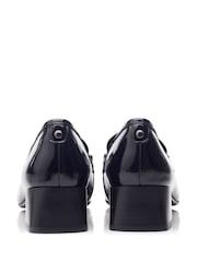 Moda in Pelle Coutance Block Heel Snaffle Trim Leather Loafers - Image 3 of 4