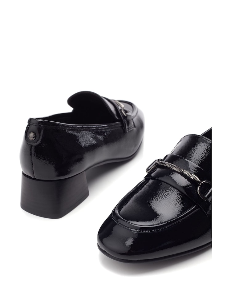 črna - Moda in Pelle Coutance Block čevlji z visoko peto Snaffle Trim Usnjeni mokasini - Slika 4 iz 4 črna - Moda in Pelle Coutance Block čevlji z visoko peto Snaffle Trim Usnjeni mokasini - Slika 4 iz 4