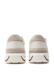 Moda in Pelle SH Dowlish Side Zip Contrast Panel Leather White Trainers - Image 3 of 4