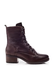 Moda in Pelle BEZZIE LACE UP LEATHER ANKLE BOOT - Image 2 of 5