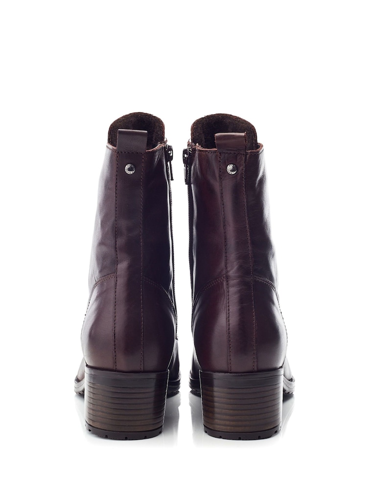 Moda in Pelle BEZZIE LACE UP LEATHER ANKLE BOOT - Image 4 of 5