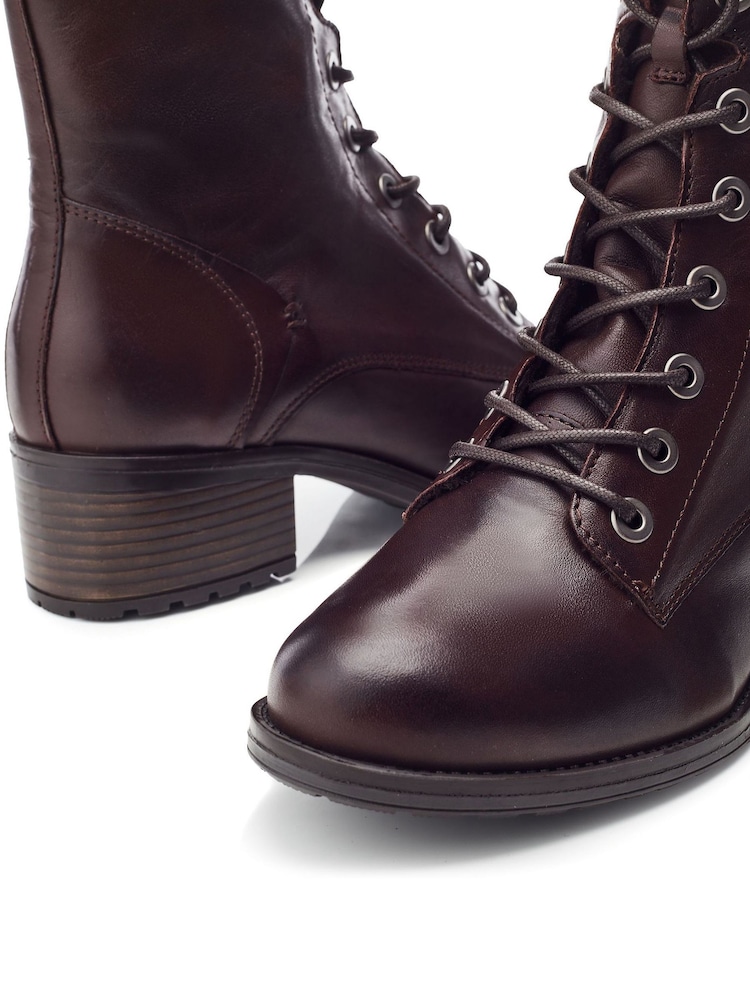 Moda in Pelle BEZZIE LACE UP LEATHER ANKLE BOOT - Image 5 of 5