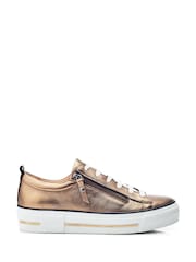 Moda In Pelle FILICIAN CHUNKY LEATHER TRAINER WITH ZIP AND LACE-UP CLOSURE - Image 1 of 4