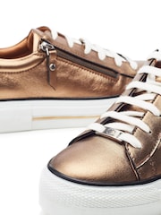 Moda In Pelle FILICIAN CHUNKY LEATHER TRAINER WITH ZIP AND LACE-UP CLOSURE - Image 4 of 4