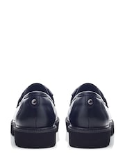 črna - Moda in Pelle Fleeche cepljen edini Tassle Trim Chunky mokasini - Slika 3 iz 4