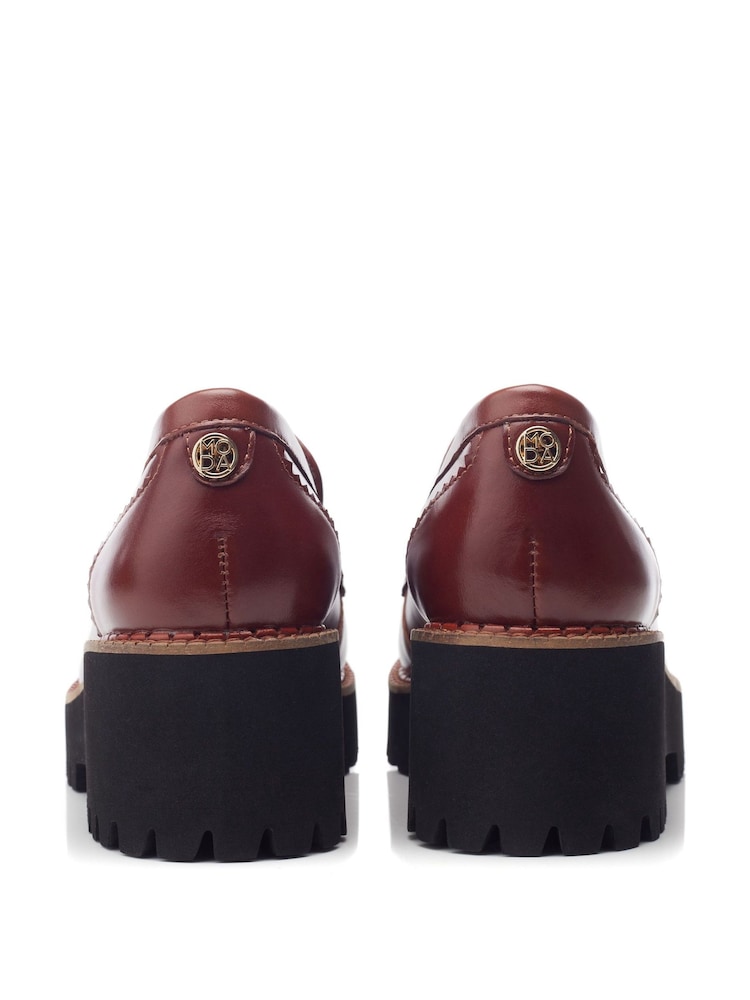 Grena - Moda in Pelle Florette Chunky Sole Pantofi cu platformă Leather Mocasini - Image 3 of 4