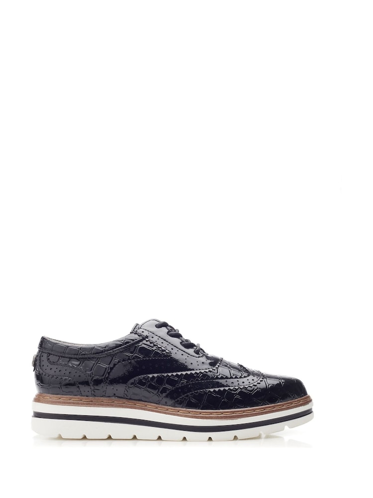 Negru - Moda in Pelle Gennisiss Lace-Up Brogue Detailed Shoes - Image 1 of 4