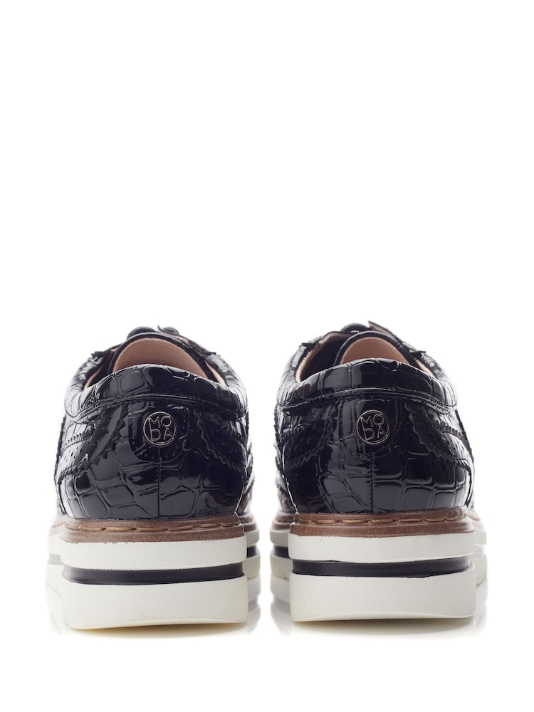 Negru - Moda in Pelle Gennisiss Lace-Up Brogue Detailed Shoes - Image 3 of 4