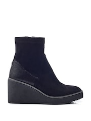 Moda in Pelle Kallie Platform Wedge Ankle Boots With Chain Detail - Image 2 of 5