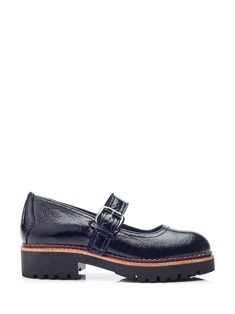 Moda in Pelle Shoon Emberley Mary Jane Leather Black Shoes With Cleated Sole - Image 1 of 4 Moda in Pelle Shoon Emberley Mary Jane Leather Black Shoes With Cleated Sole - Image 1 of 4