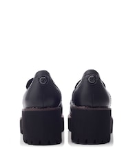 Moda In Pelle Florette Chunky Sole Wedge Leather Loafers - Image 4 of 5