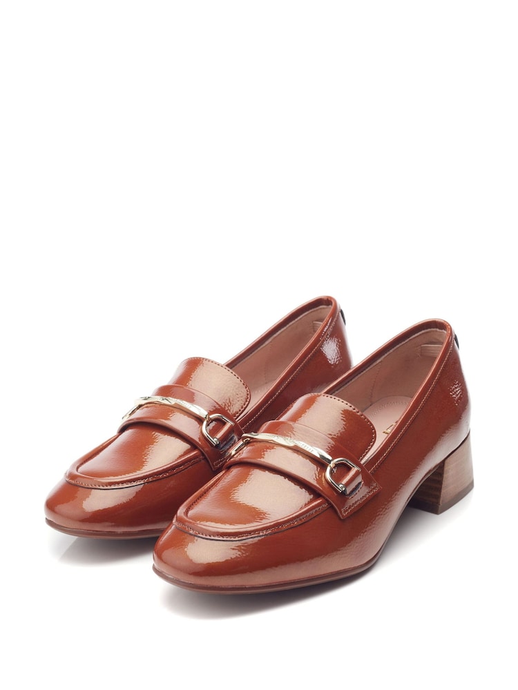 rjava - Moda in Pelle Coutance Block čevlji z visoko peto Snaffle Trim Usnjeni mokasini - Slika 2 iz 4 rjava - Moda in Pelle Coutance Block čevlji z visoko peto Snaffle Trim Usnjeni mokasini - Slika 2 iz 4