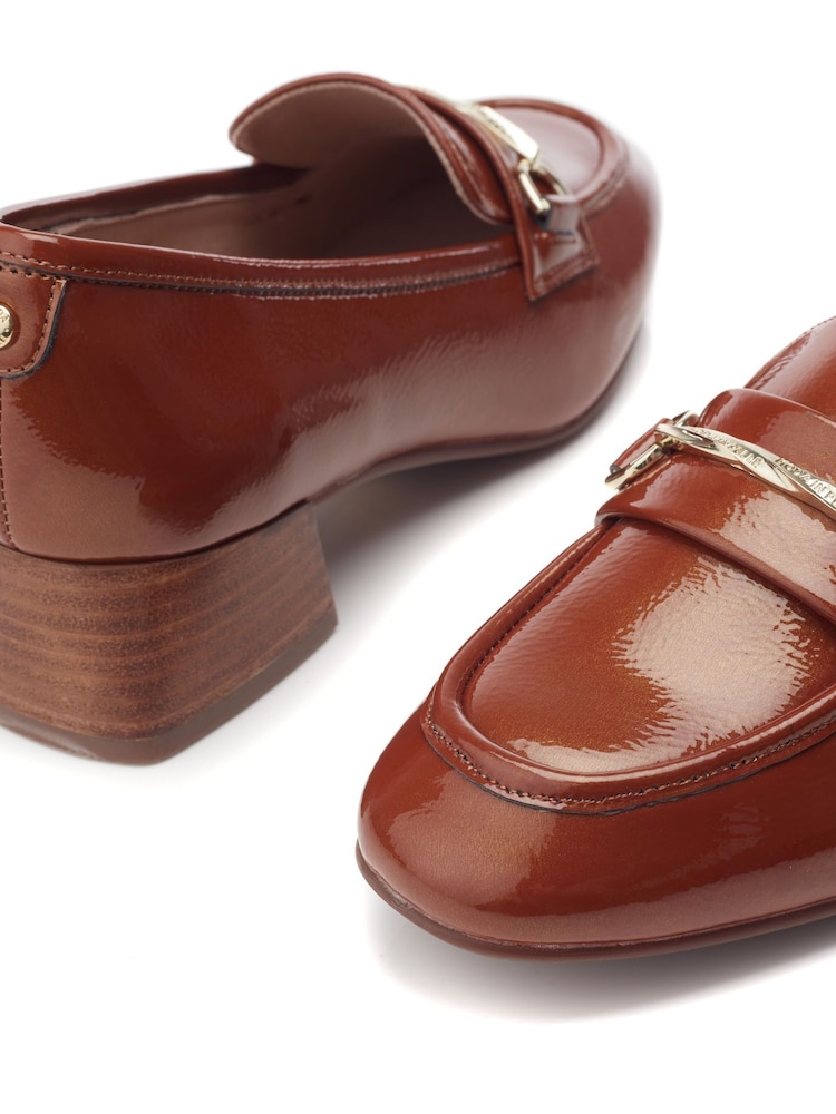 rjava - Moda in Pelle Coutance Block čevlji z visoko peto Snaffle Trim Usnjeni mokasini - Slika 4 iz 4 rjava - Moda in Pelle Coutance Block čevlji z visoko peto Snaffle Trim Usnjeni mokasini - Slika 4 iz 4