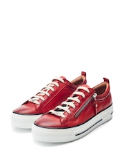 Moda In Pelle FILICIAN CHUNKY LEATHER TRAINER WITH ZIP AND LACE-UP CLOSURE - Image 2 of 4