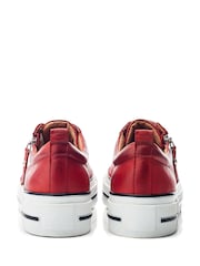 Moda In Pelle FILICIAN CHUNKY LEATHER TRAINER WITH ZIP AND LACE-UP CLOSURE - Image 3 of 4