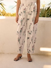 Floral Twill Tapered Trousers - Image 2 of 9