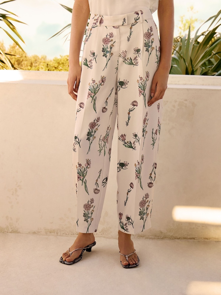 Floral Twill Tapered Trousers - Image 2 of 9