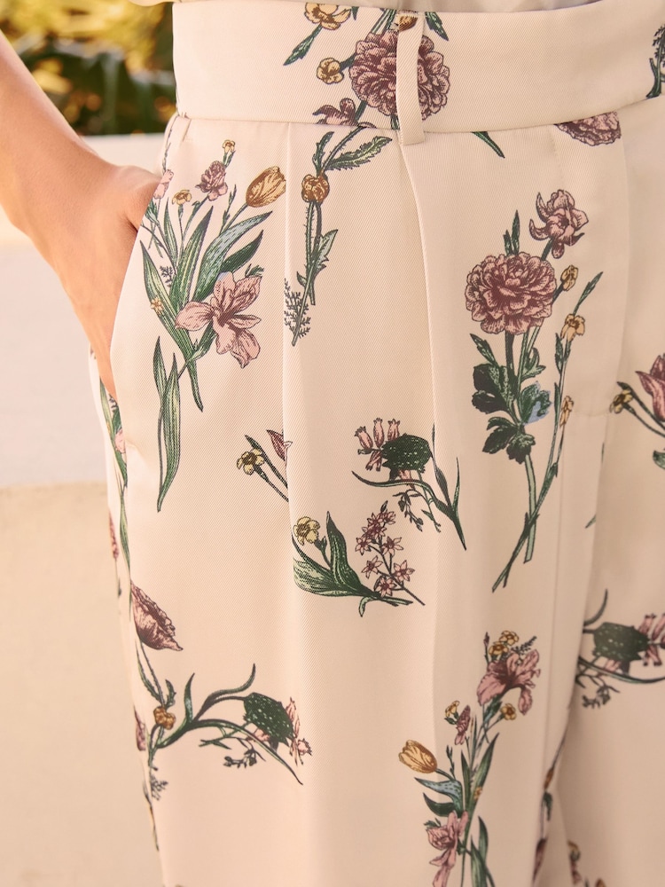 floral - Pantalon fuselé en sergé - Image 4 of 9