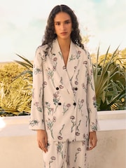 Floral Twill Double Breasted Blazer - Image 2 of 10