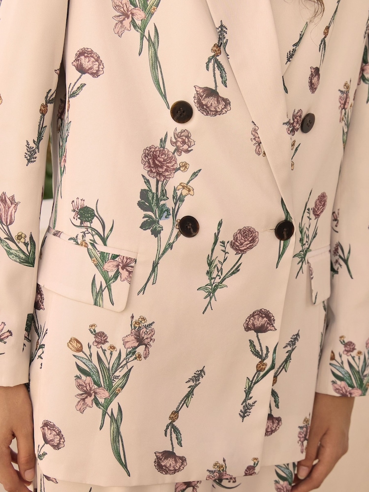 floral - Blazer croisé en sergé - Image 4 of 10
