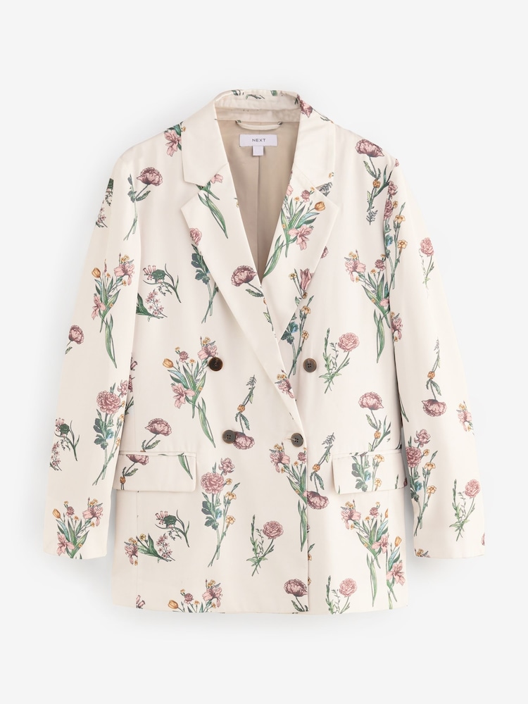 floral - Blazer croisé en sergé - Image 5 of 10
