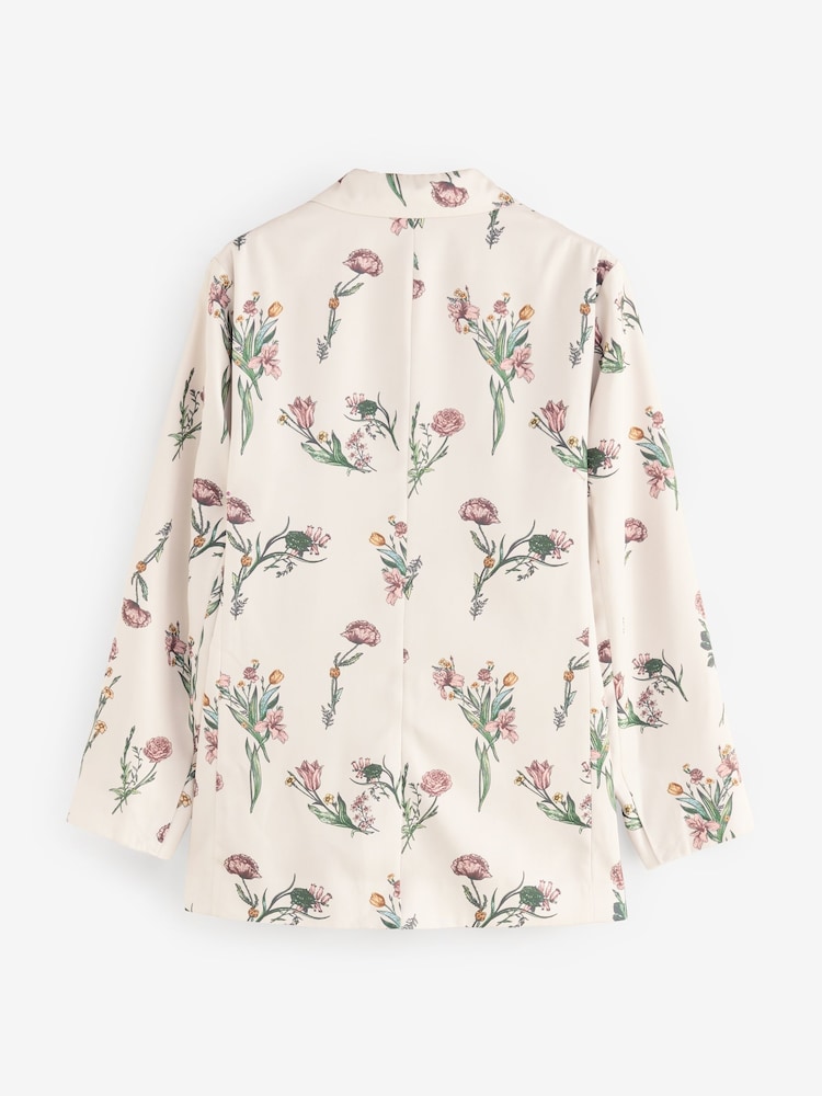 floral - Blazer croisé en sergé - Image 6 of 10