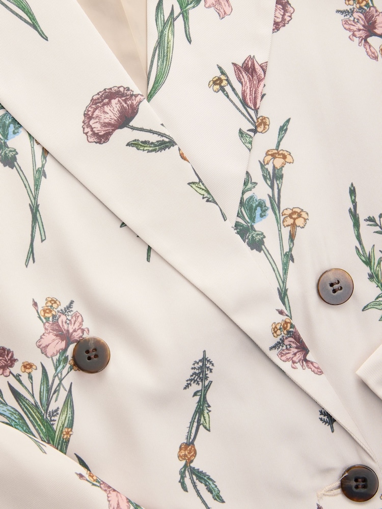 floral - Blazer croisé en sergé - Image 7 of 10