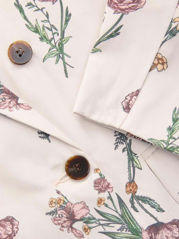 floral - Blazer croisé en sergé - Image 8 of 10