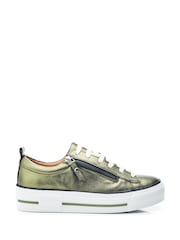 Moda In Pelle FILICIAN CHUNKY LEATHER TRAINER WITH ZIP AND LACE-UP CLOSURE - Image 1 of 4
