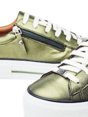 Moda In Pelle FILICIAN CHUNKY LEATHER TRAINER WITH ZIP AND LACE-UP CLOSURE - Image 4 of 4