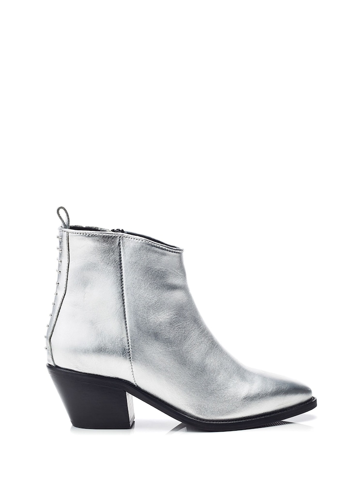 Moda in Pelle Maevie Pointed Side Zip Western Boots Stud Back Detail - Image 1 of 4