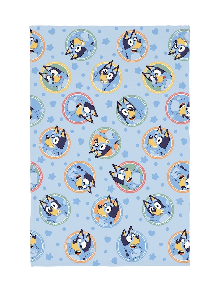 Bluey Blue Supersoft Fleece Throw - Image 1 of 1