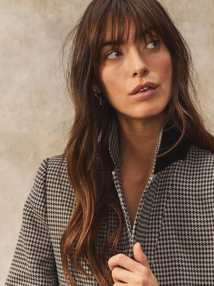 Brown Dogtooth Checked Blazer - Image 5 of 8