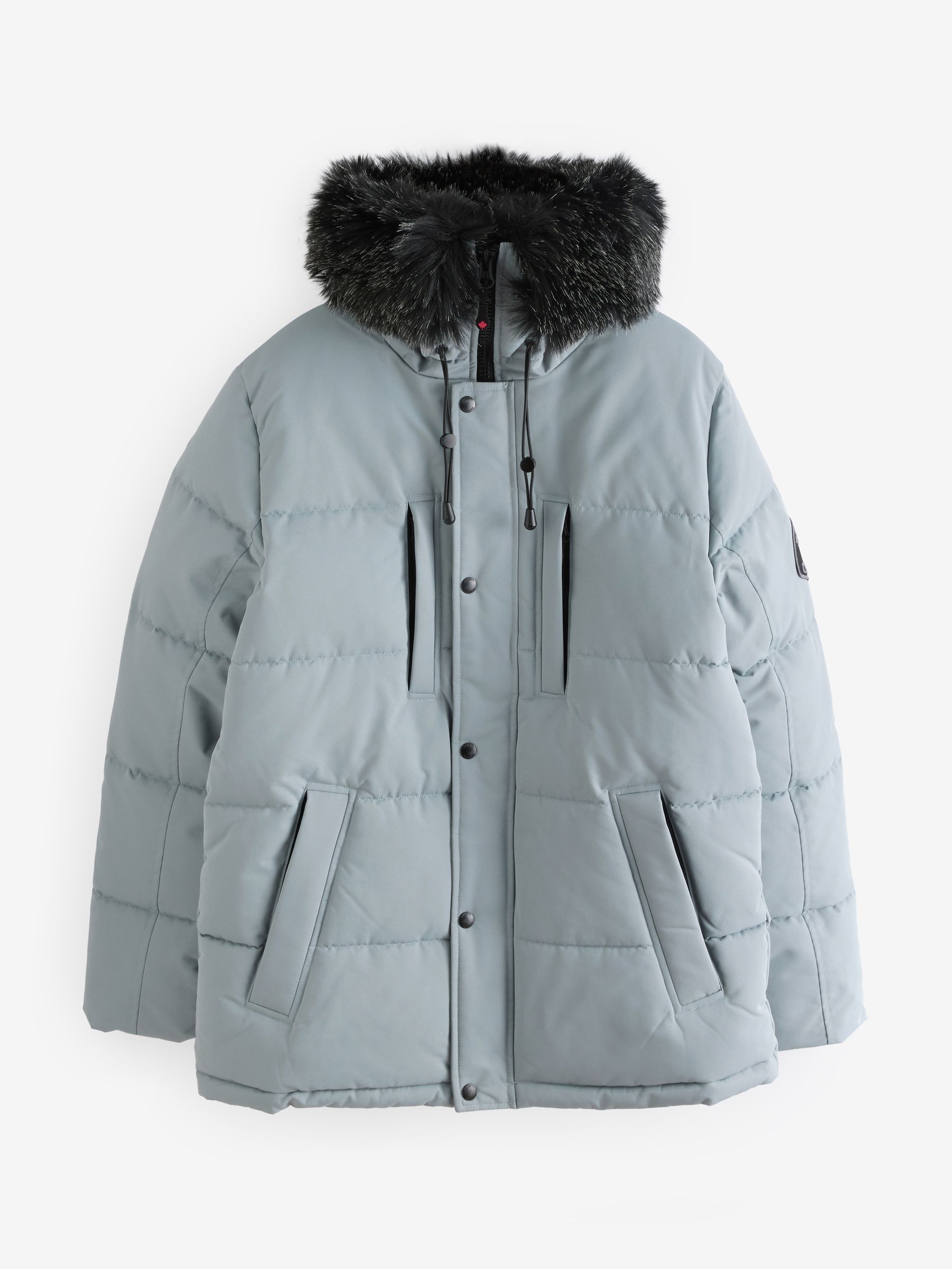 Reflective coat with fur hood shop