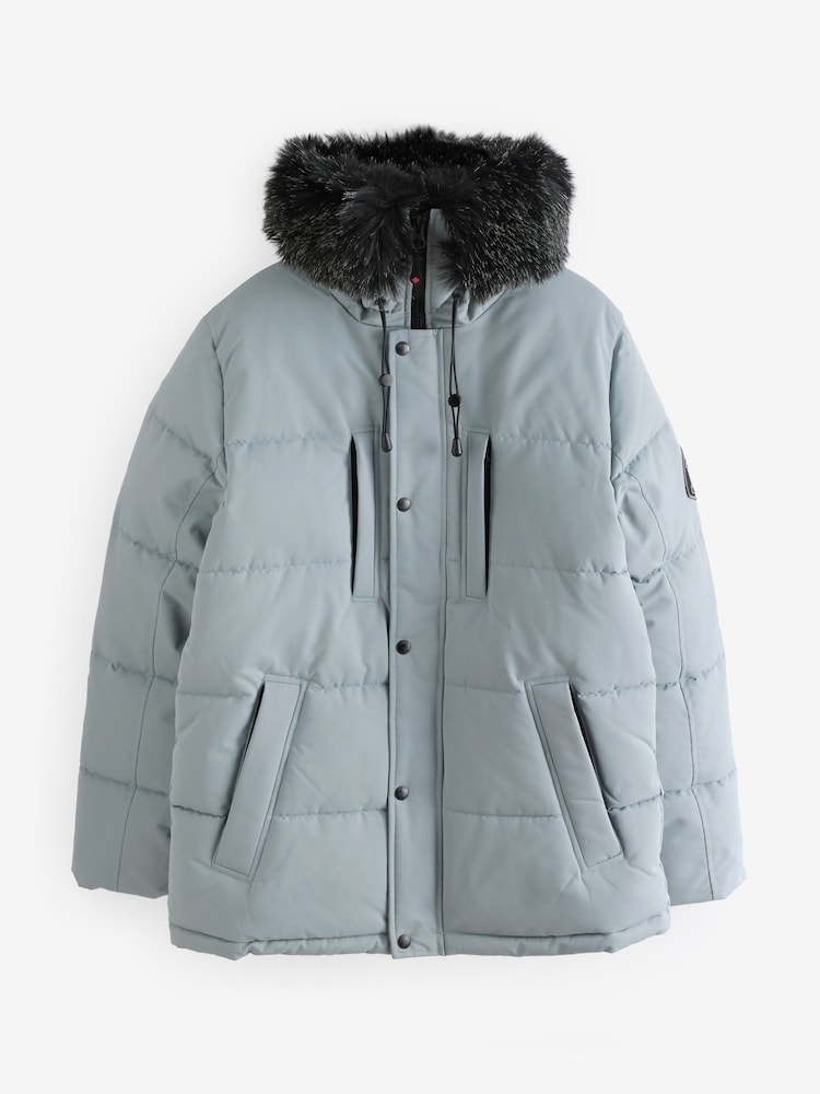 Zavetti Canada Mens Oshawa 2.0 Puffer Parka Jacket with Detachable Fur - Image 11 of 11