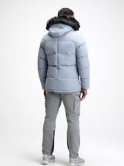 Zavetti Canada Mens Oshawa 2.0 Puffer Parka Jacket with Detachable Fur - Image 2 of 11
