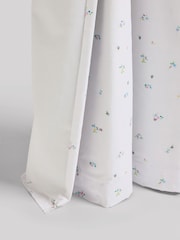 White Ditsy Floral Eyelet Blackout Curtains - Image 7 of 8