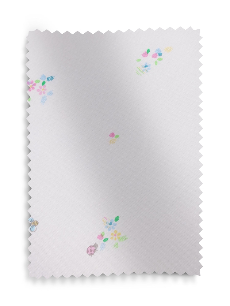 White Ditsy Floral Eyelet Blackout Curtains - Image 8 of 8