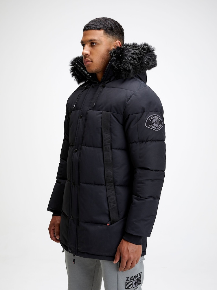 Zavetti Canada Aylmer Puffer Black Parka - Image 4 of 7