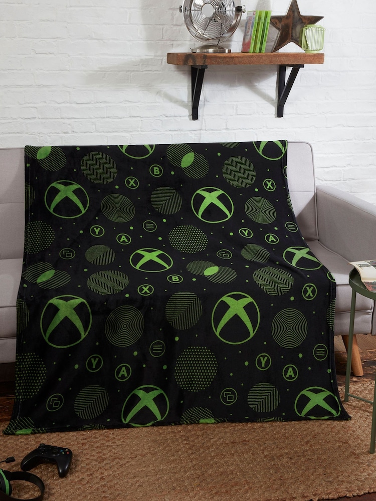 Xbox Black Supersoft Fleece Throw - Image 1 of 2
