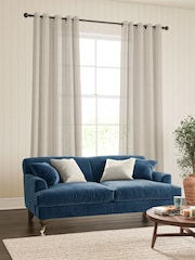 William Morris At Home Linen Blackthorn Stripe Sheer Made To Measure Curtains - Image 2 of 5