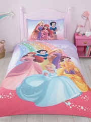 Disney Princess Multi Multi Reversible Single Duvet Cover and Pillowcase Set - Image 1 of 4