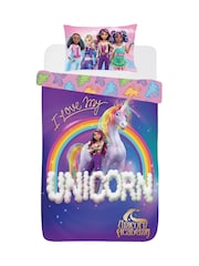 Unicorn Academy Multi Reversible Single Duvet Cover and Pillowcase Set - Image 3 of 3
