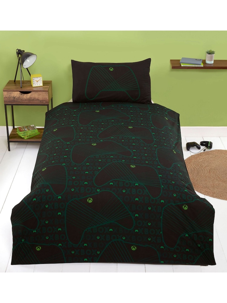 Xbox Black Reversible Single Duvet Cover and Pillowcase Set - Image 2 of 6